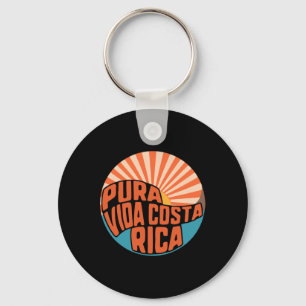 Pura Vida Costa Rica Sunset Surfing Summer Key Ring