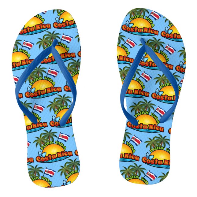 Pura Vida Costa Rica Thongs (Footbed)
