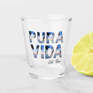 Pura Vida Costa Rica Tropical Beach Shot Glass