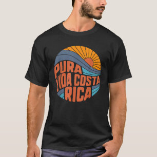 Pura Vida Costa Rica Vintage Sunset Surfing Summer T-Shirt