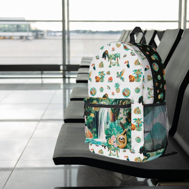 Pura Vida | Cute Illustrated Costa Rica Printed Backpack (Creator Uploaded)