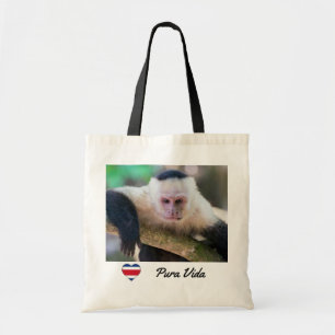 Pura vida for White-faced capuchin monkey Tote Bag