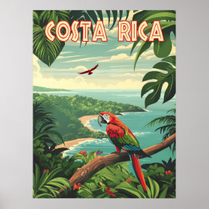 Pura Vida Greetings: Costa Rica Vinatage Poster