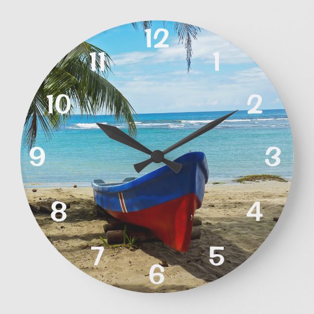 Pura Vida in Costa Rica - Central America Large Clock (Front)