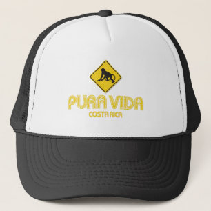 Pura Vida Monkey Crossing Costa Rica Hat