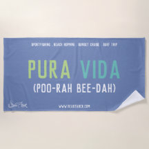 Pura Vida Pure Life Beach Towel