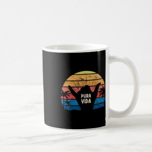 Pura Vida Shaka Sign Surfing Retro Summer Vintage Coffee Mug