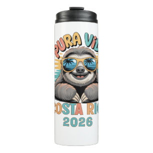 Pura Vida Sloth Lovers Costa Rica Relaxed  Thermal Tumbler
