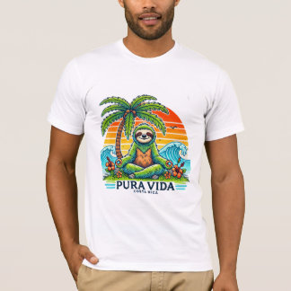 Pura Vida Sloth meditating 01 T-Shirt