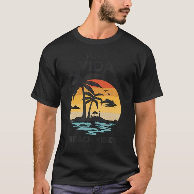 Pura Vida Surfing Costa Rica Surfing Pura Vida  T-Shirt (Front)