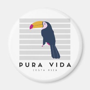 Pura Vida Toucan Costa Rica Souvenir Magnet