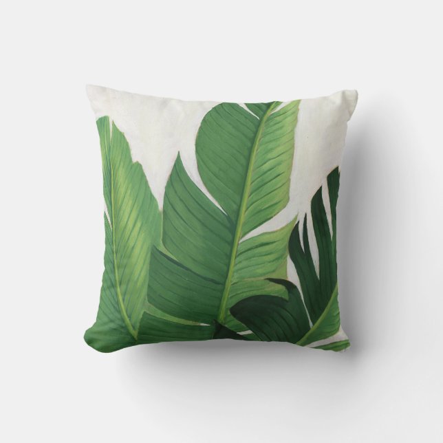 Pura Vida - Tropical Leaves Cushion (Front)