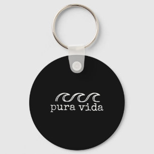 Pura Vida Wave Surfing Costa Rica Souvenir  Key Ring