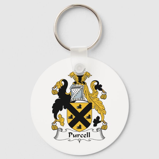 Purcell Family Crest Key Ring (Front)