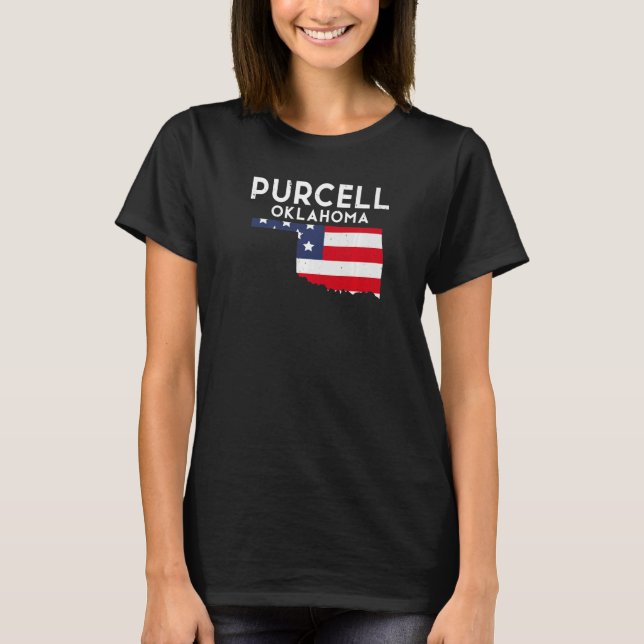 Purcell USA State America Travel Oklahoman Premium T-Shirt (Front)
