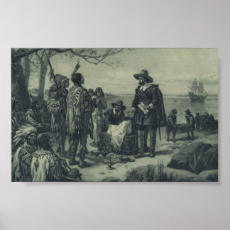 Purchase of Manhattan Island by Peter Minuit, 1626 Poster