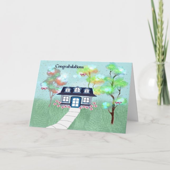 Purchase of New Home in a Magical Design Card (Front)