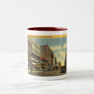 Purchase St., New Bedford, Massachusetts Vintage Two-Tone Coffee Mug