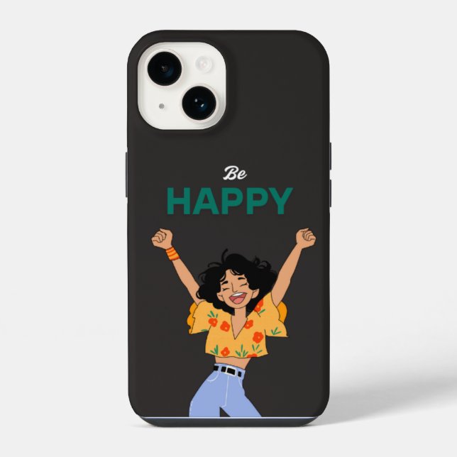 Pure Black, iPhone Case (Back)