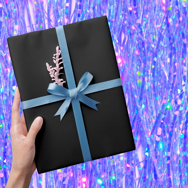 Pure Black Solid Colour Wrapping Paper (Creator Uploaded)