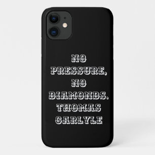 Pure Black text quotes Zazzle_Growshop. iPhone 11 Case