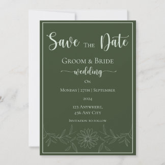 Pure Bliss: Daisy Flower Wedding Save The Date