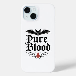 Pure Blood Gothic Bat Design   Dark Vampire iPhone 15 Case
