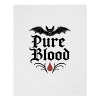 Pure Blood Gothic Bat Design | Dark Vampire