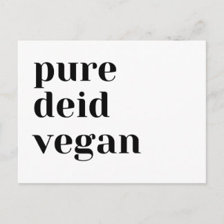 Pure Deid Vegan Postcard