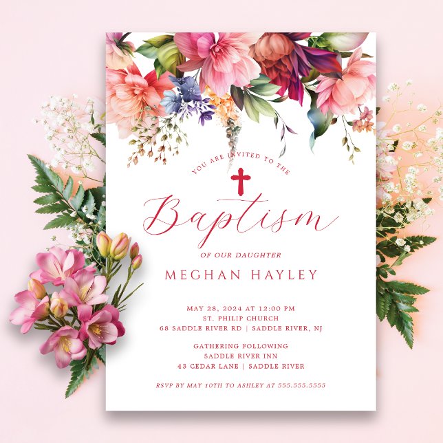 Pure Elegance Girls Baptism Invitation (Creator Uploaded)
