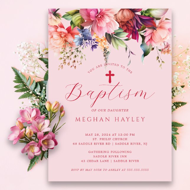 Pure Elegance Girls Baptism Invitation (Creator Uploaded)