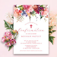 Pure Elegance Girls First Confirmation Invitation