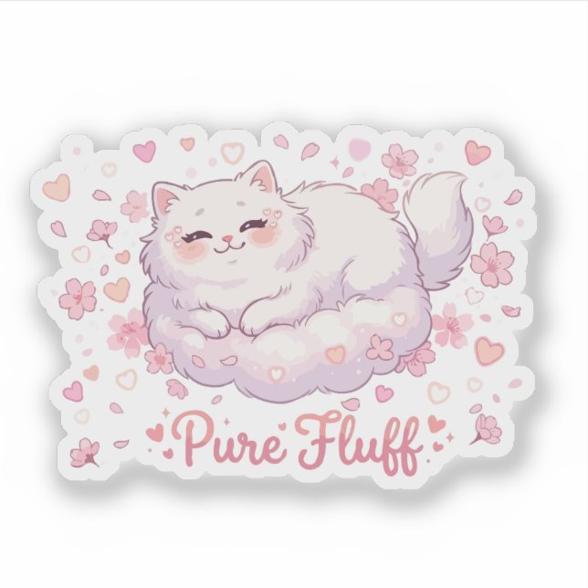 Pure Fluff Cute Kawaii Cat (Front)