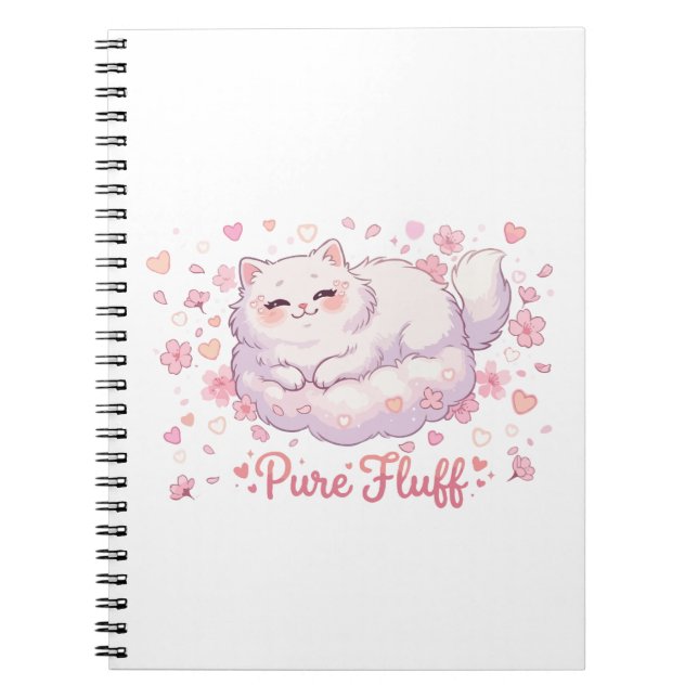  Pure Fluff Cute Kawaii Cat Notebook (Front)