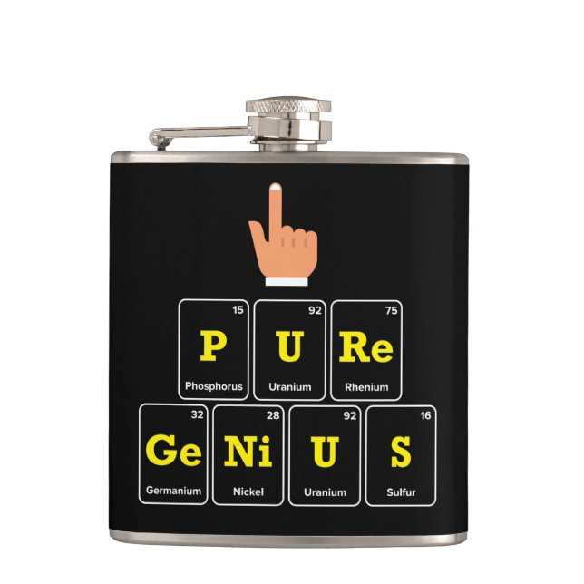 Pure Genius Hip Flask (Front)