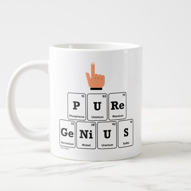 Pure Genius Large Coffee Mug (Left)