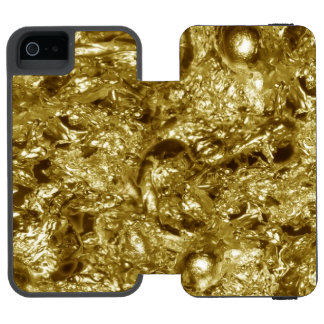 PURE GOLD Abstract Pattern + your text / photo Incipio Watson™ iPhone 5 Wallet Case