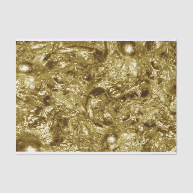 PURE GOLD Abstract Pattern + your text / photo Tissue Paper (Front)