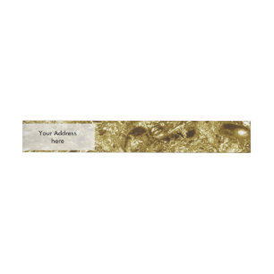 PURE GOLD Abstract Pattern + your text / photo Wraparound Address Label