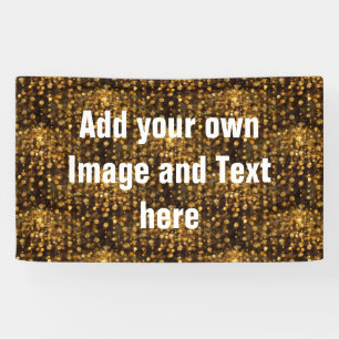 PURE GOLD Diamonds Pattern + your text / photo Banner