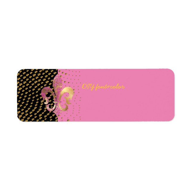 Pure Gold Fleur de Lis Return Address Label (Front)