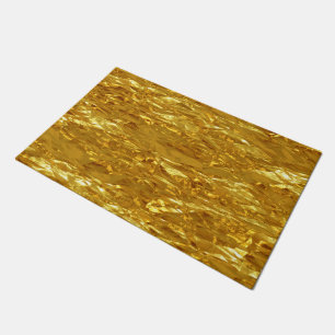 PURE GOLD FOIL Pattern + your text / photo Doormat
