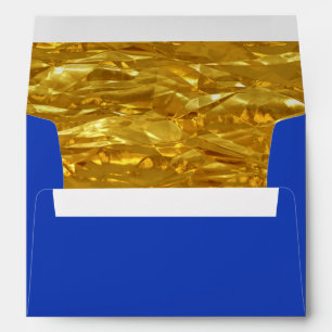 PURE GOLD FOIL Pattern + your text / photo Envelope