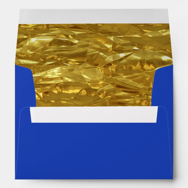 PURE GOLD FOIL Pattern + your text / photo Envelope (Back (Bottom))