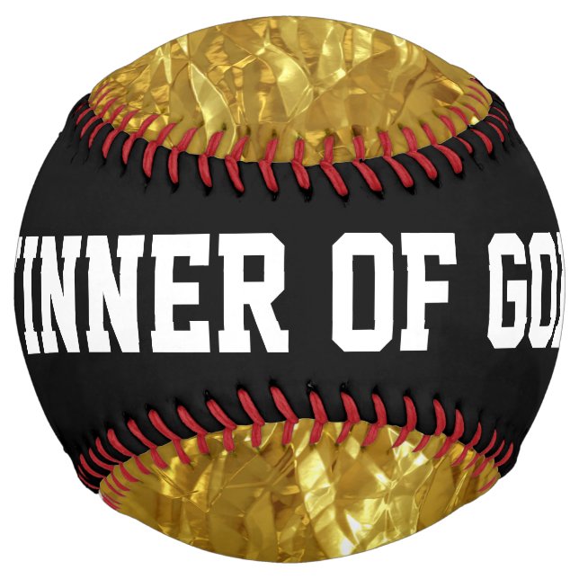 PURE GOLD FOIL Pattern + your text / photo Softball (Front)