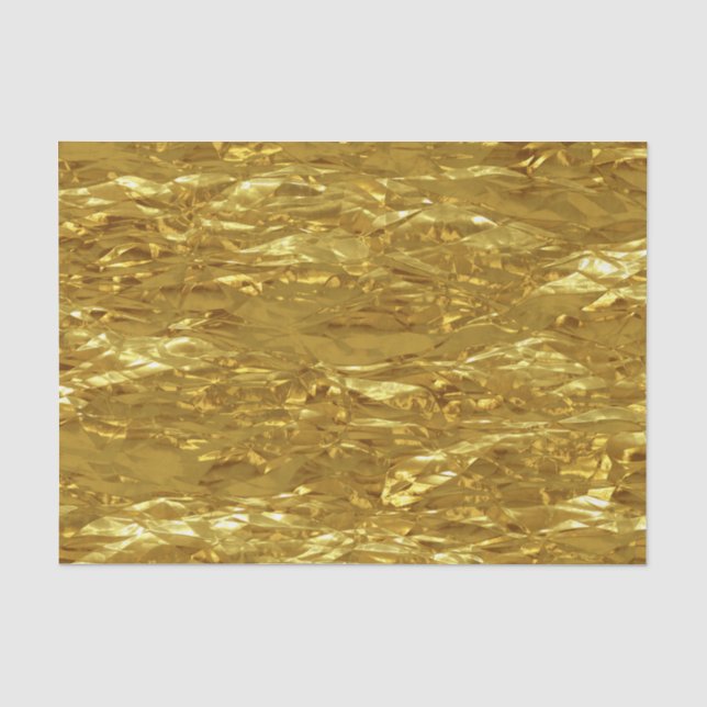 PURE GOLD FOIL Pattern + your text / photo Tissue Paper (Front)