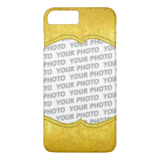 PURE GOLD LEAF Border + your text / photo iPhone 8 Plus/7 Plus Case