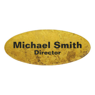 PURE GOLD LEAF Pattern + your Name / Photo Tag
