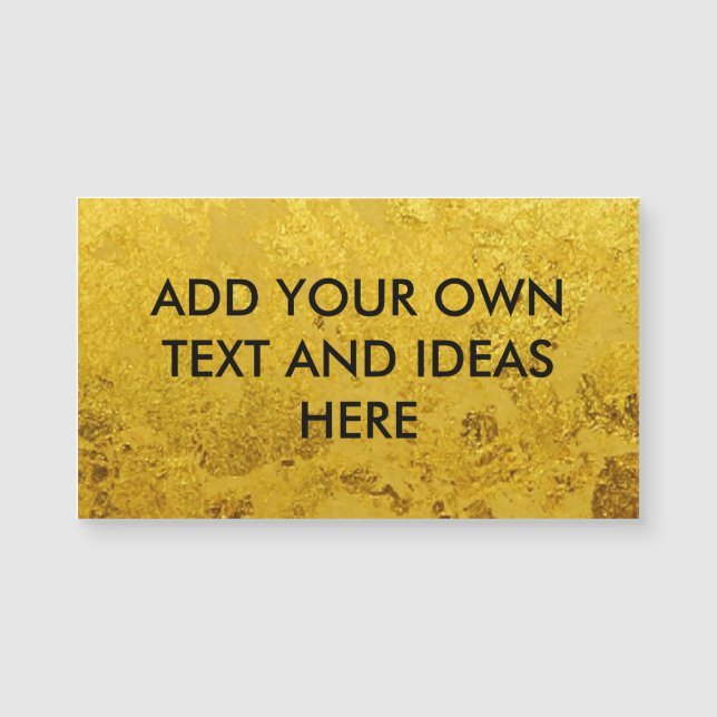 PURE GOLD LEAF Pattern + your text / ideas (Front)