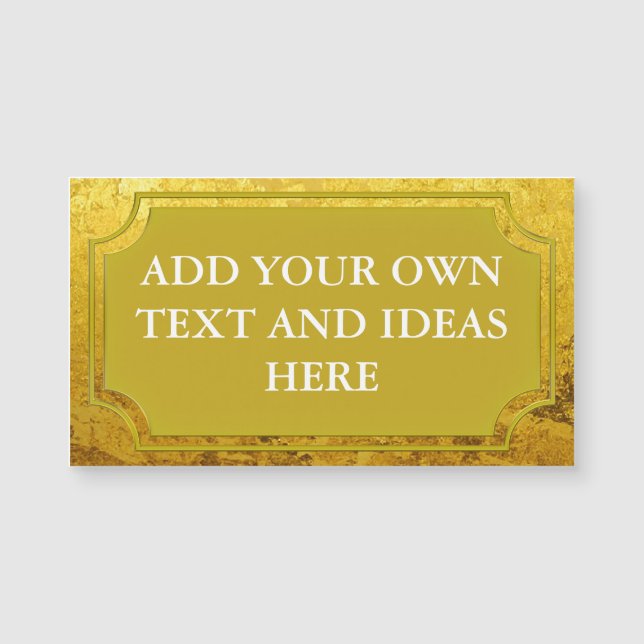 PURE GOLD LEAF Pattern + your text / ideas (Front)